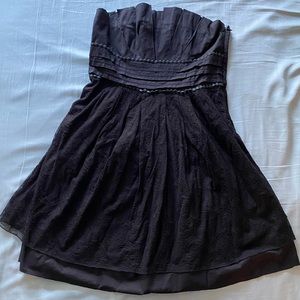 Black strapless summer dress